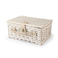 H&H Pic Nic Cestino Picnic Per 2 Persone Con Stoviglie Incluse In Ratan