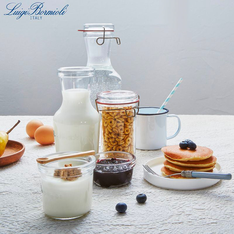 Bormioli Luigi Lock Eat Set Vasetti Ermetici In Vetro Set 3 Pezzi