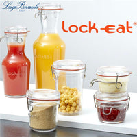 Bormioli Luigi Lock Eat Set Vasetti Ermetici In Vetro Set 3 Pezzi