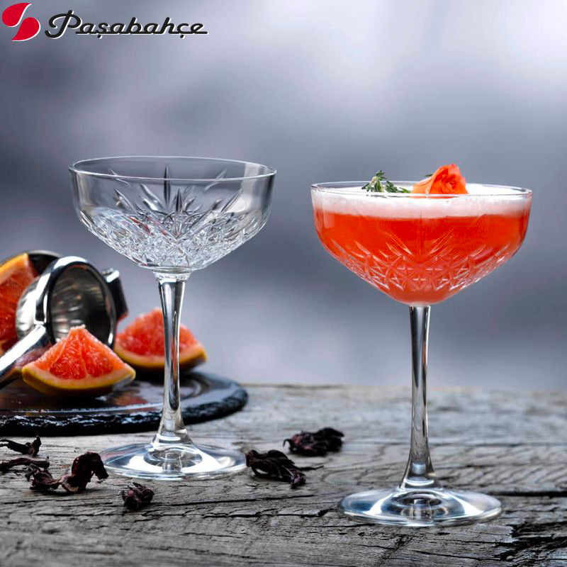 27 Cl Pasabahce Timeless Coppa Champagne In Vetro Set 4 Pezzi