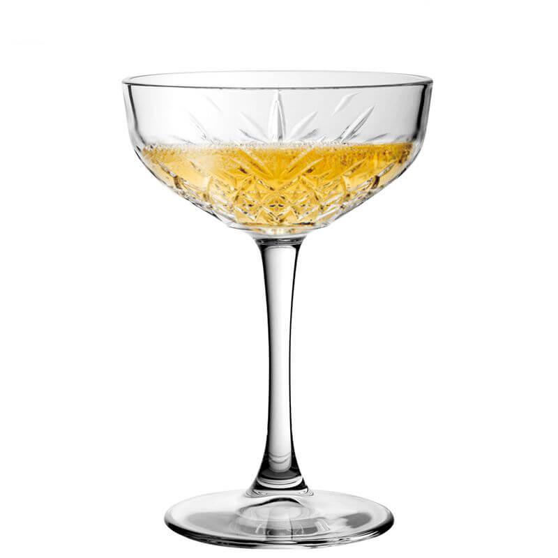 27 Cl Pasabahce Timeless Coppa Champagne In Vetro Set 4 Pezzi