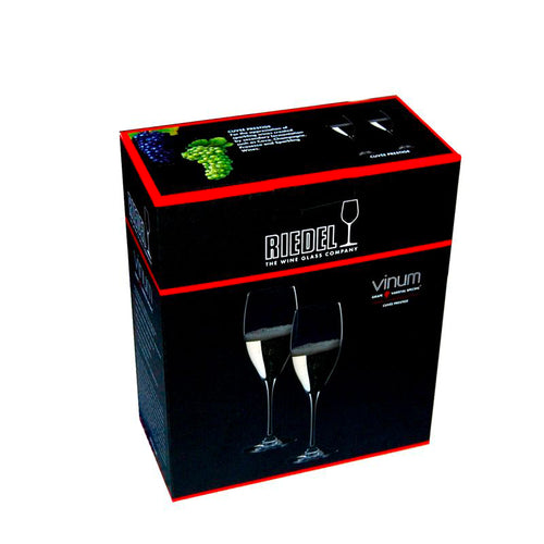 23 Cl Riedel Vinum Calice Flute In Vetro Set 2 Pezzi