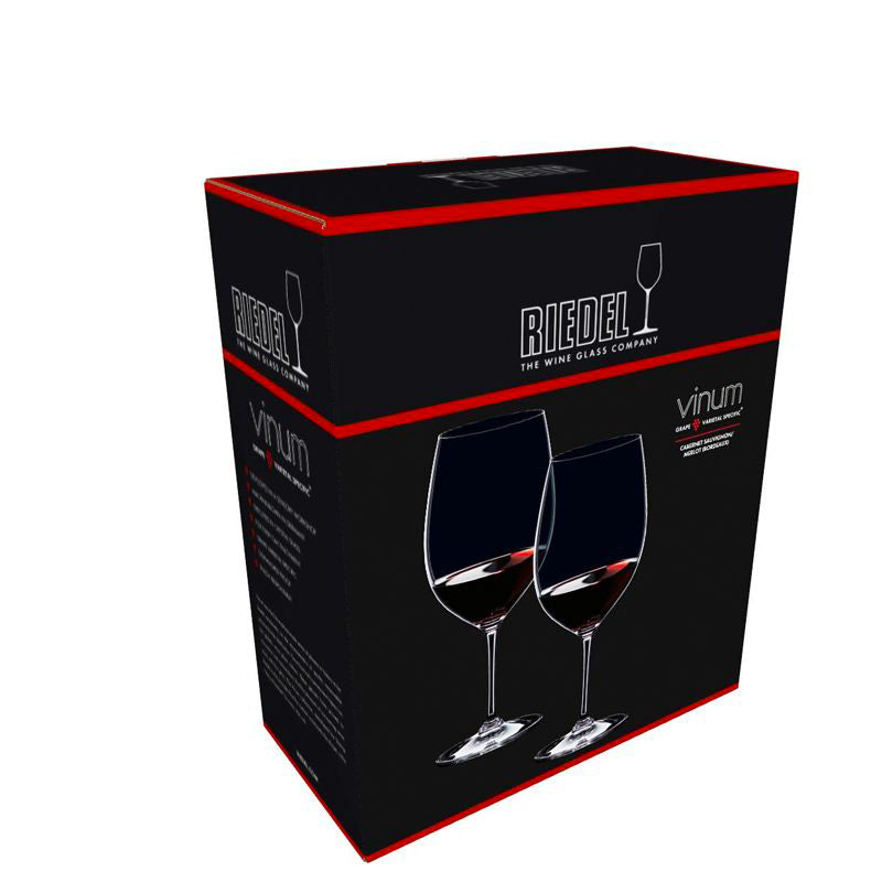 61 Cl Riedel Vinum Calice Vino Rosso Cabernet Merlot In Vetro Set 2 Pezzi