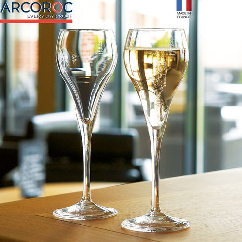 16 Cl Arcoroc Brio Calice Flute In Vetro Set 6 Pezzi