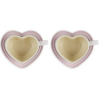 22 cl - Le Creuset Cuore Tazza Cappuccino Con Piattino In Gres Vetrificato Set 2 Pz