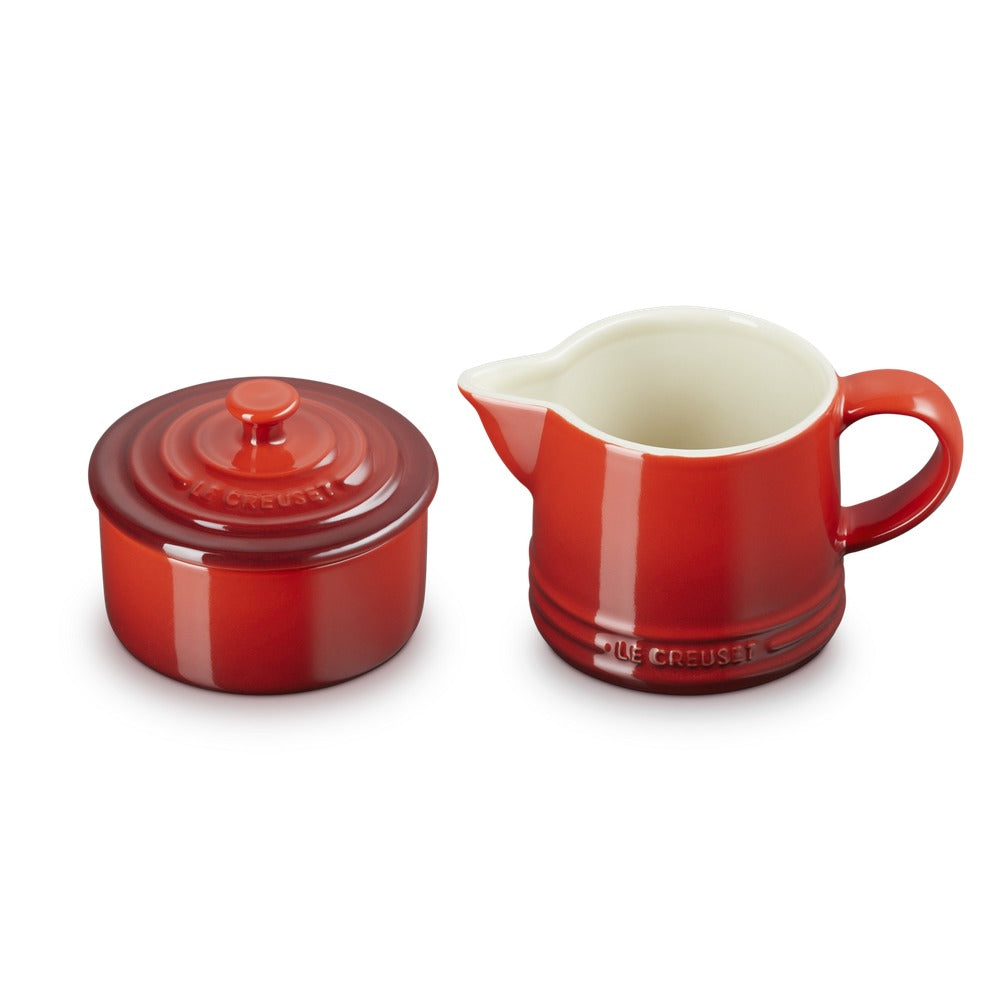 Le Creuset Evolution Set Latte & Zucchero Lattiera 30 cl con Barattolo Zucchero In Gres Vetrificato Set 2 Pz