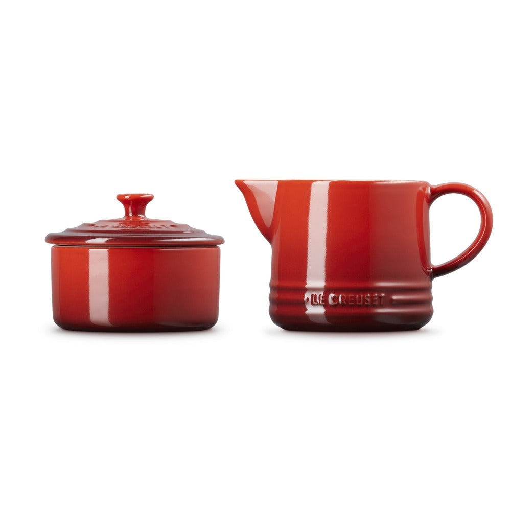 Le Creuset Evolution Set Latte & Zucchero Lattiera 30 cl con Barattolo Zucchero In Gres Vetrificato Set 2 Pz