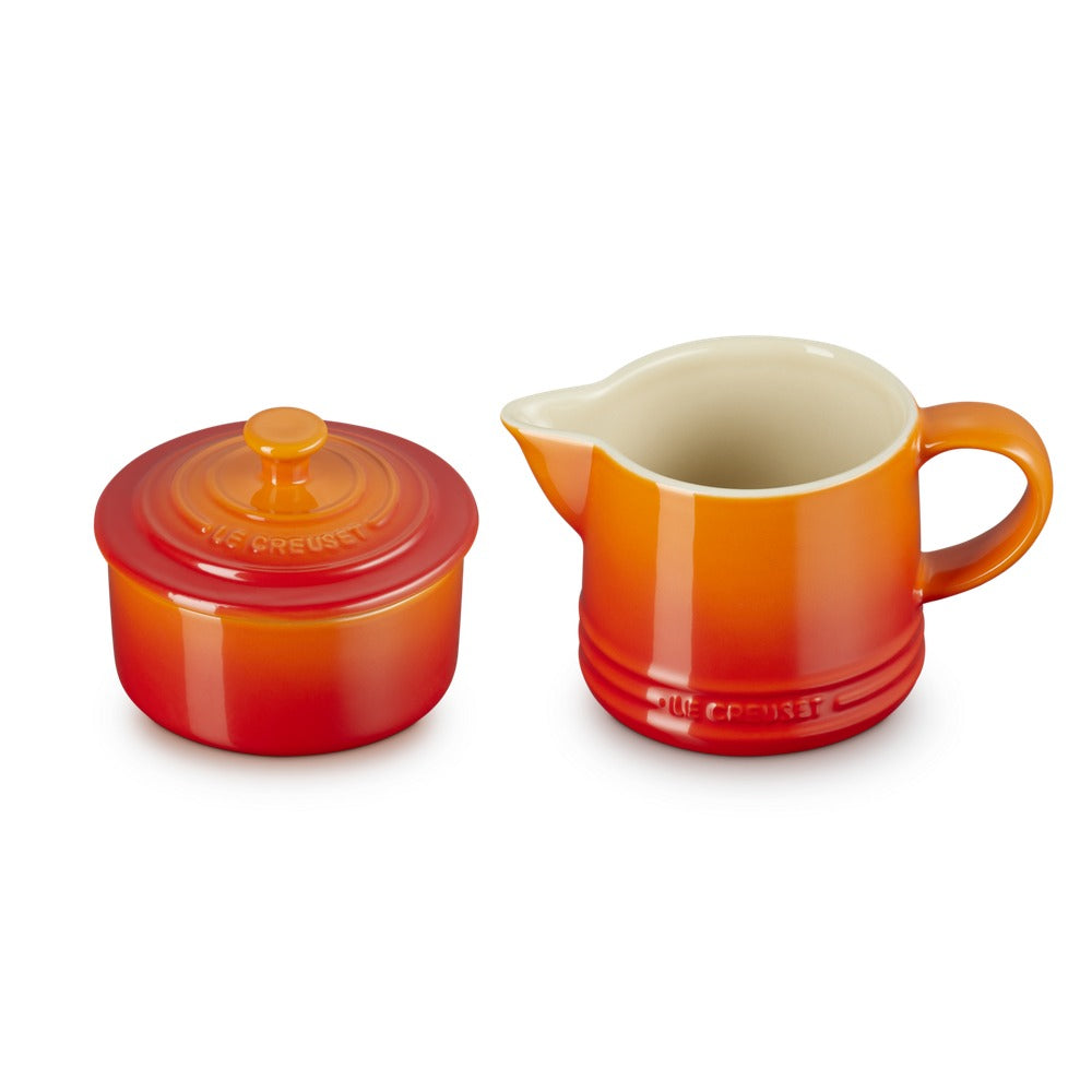 Le Creuset Evolution Set Latte & Zucchero Lattiera 30 cl con Barattolo Zucchero In Gres Vetrificato Set 2 Pz