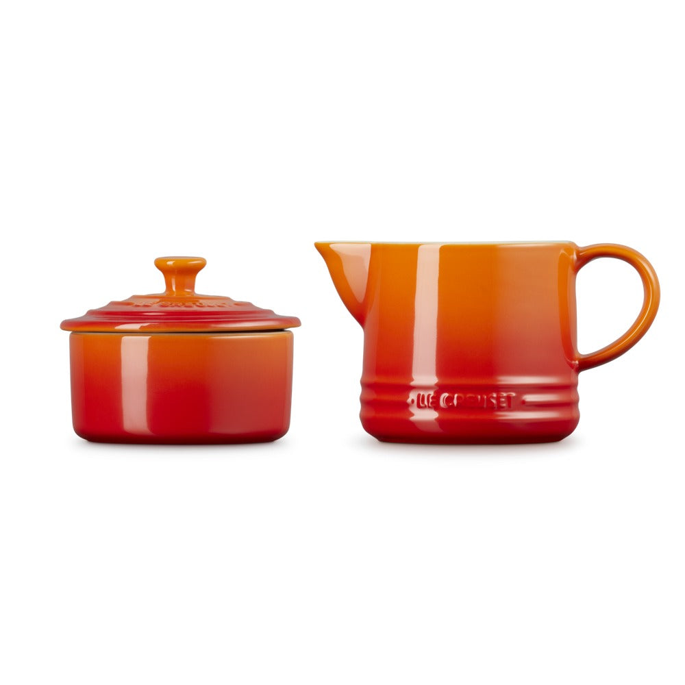 Le Creuset Evolution Set Latte & Zucchero Lattiera 30 cl con Barattolo Zucchero In Gres Vetrificato Set 2 Pz