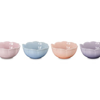 10 cm - Le Creuset Fiore Anemone Ciotola In Gres Vetrificato Set 4 Pz