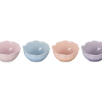 10 cm - Le Creuset Fiore Anemone Ciotola In Gres Vetrificato Set 4 Pz
