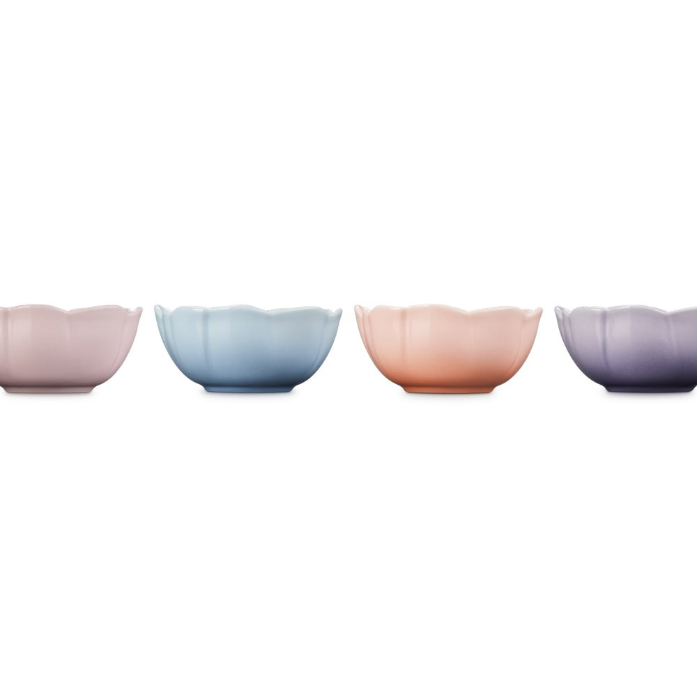 10 cm - Le Creuset Fiore Anemone Ciotola In Gres Vetrificato Set 4 Pz