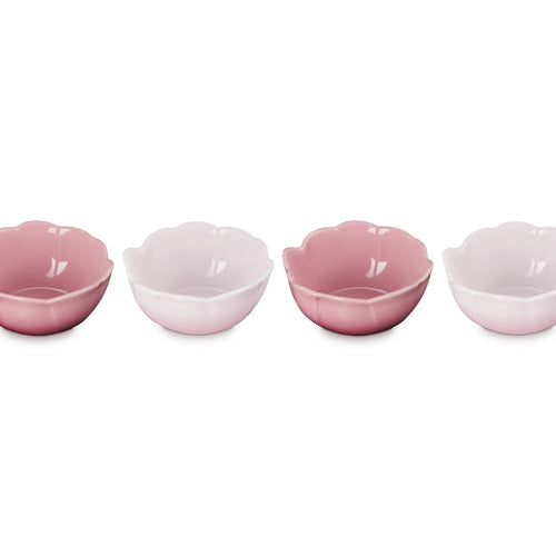 10 cm - Le Creuset Fiore Anemone Ciotola In Gres Vetrificato Set 4 Pz