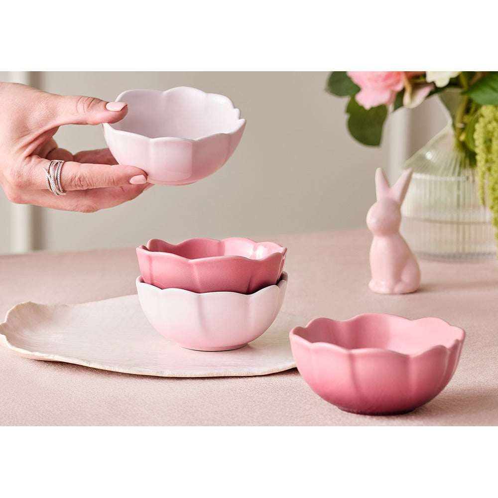 10 cm - Le Creuset Fiore Anemone Ciotola In Gres Vetrificato Set 4 Pz