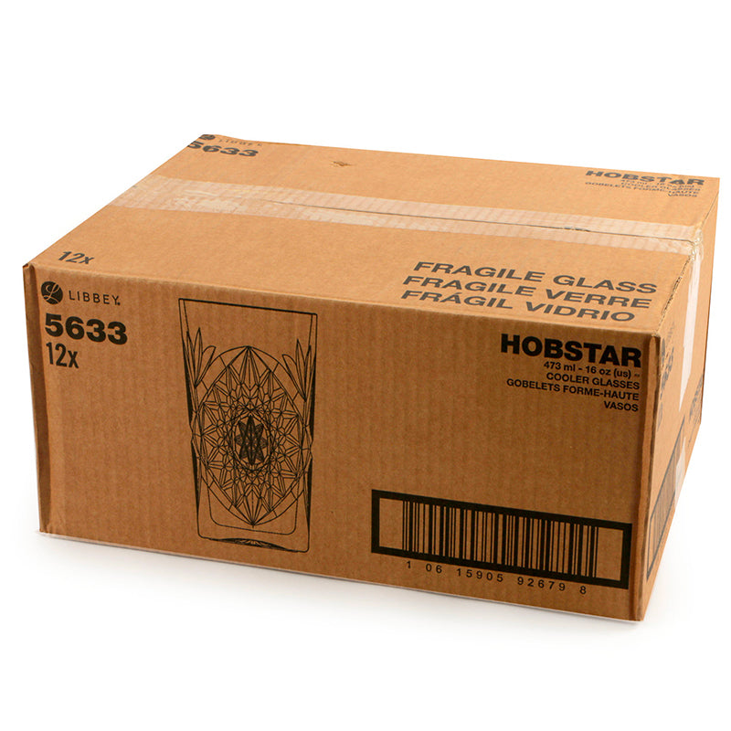 47 3 Cl Libbey Hobstar Bicchiere Bibita In Vetro Set 12 Pezzi