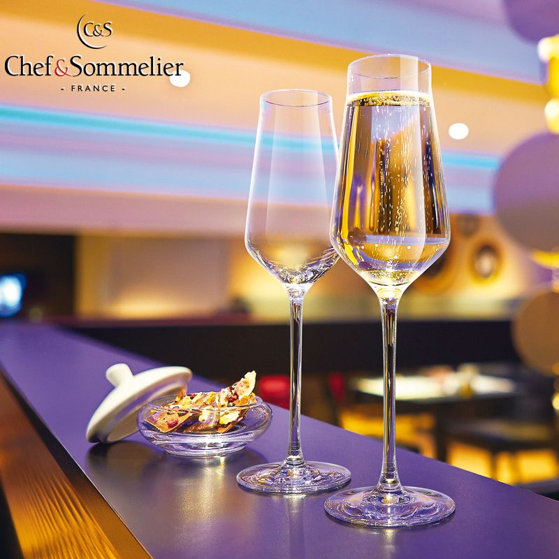 21 Cl Chef And Sommelier Reveal Up Calice Flute In Vetro Set 6 Pezzi