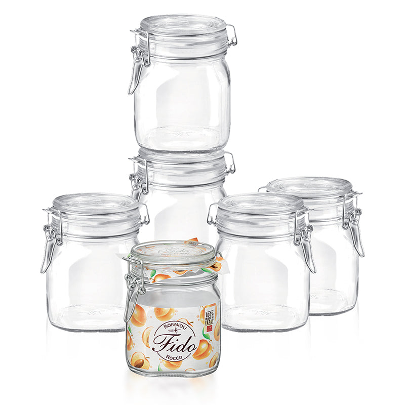 75 Cl Bormioli Rocco Fido Vasetto Ermetico In Vetro Set 6 Pz