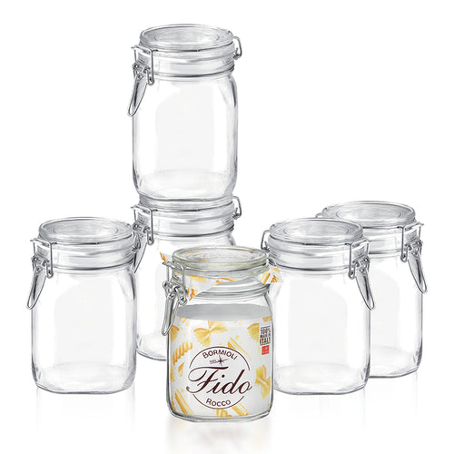 100 Cl Bormioli Rocco Fido Vasetto Ermetico In Vetro Set 6 Pz
