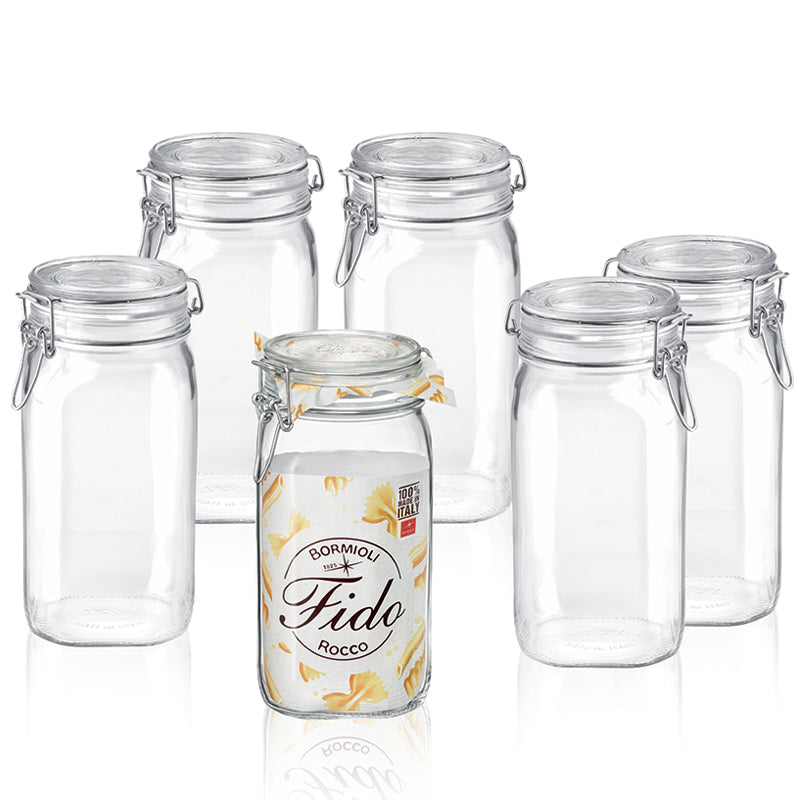 150 Cl Bormioli Rocco Fido Vasetto Ermetico In Vetro Set 6 Pz