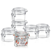 12 5 Cl Bormioli Rocco Fido Vasetto Ermetico Cilindrico In Vetro Set 6 Pz