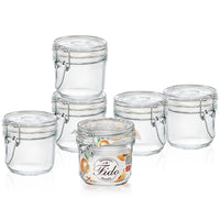 35 Cl Bormioli Rocco Fido Vasetto Ermetico Cilindrico In Vetro Set 6 Pz