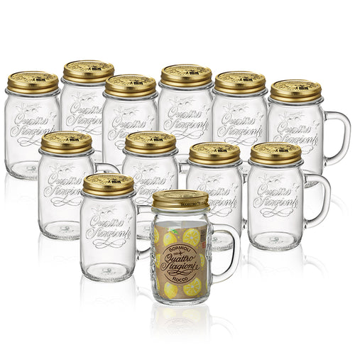 41 5 Cl Bormioli Rocco Quattro Stagioni Vasetto Con Manico Set 12 Pz
