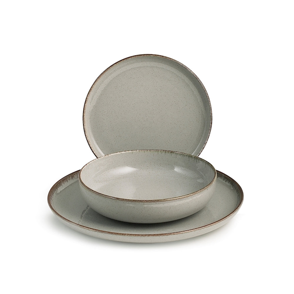 H&H Pearl Servizio Tavola In Porcellana Set 12 Pz