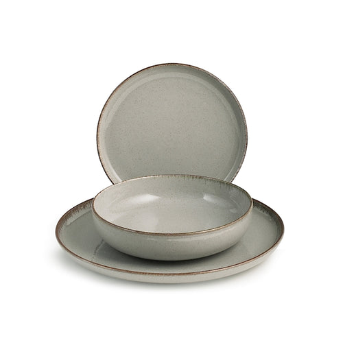 H&H Pearl Servizio Tavola In Porcellana Set 12 Pz