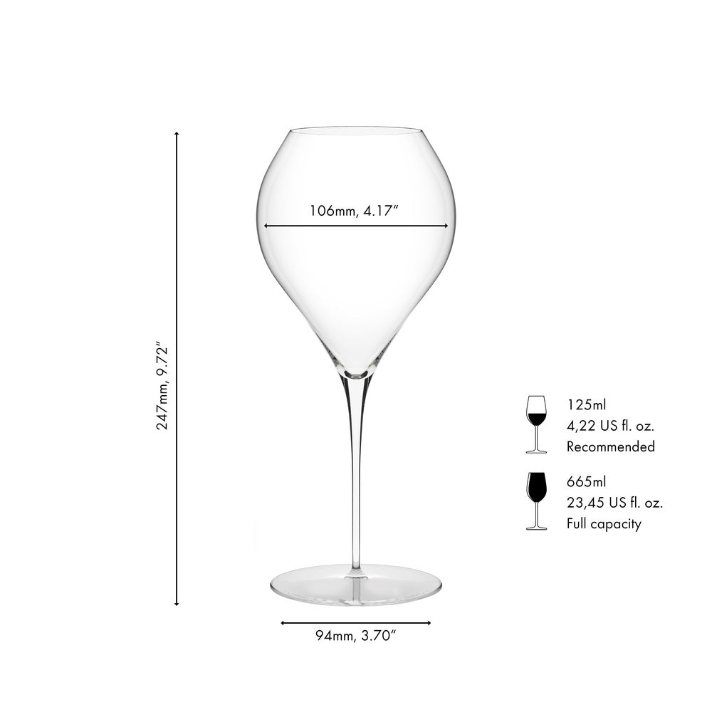 66.5 cl - Riedel Bellorotondo Calice Vino Rosso Pinot Noir In Vetro