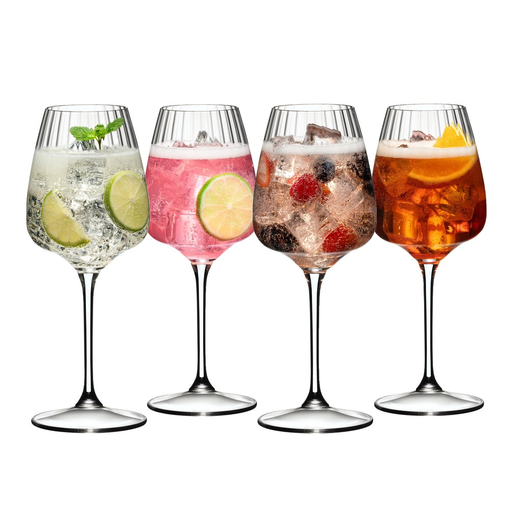 55 cl - Riedel Summer Drinks Calice Cocktail Spritz In Vetro Set 4 Pz