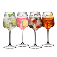 55 cl - Riedel Summer Drinks Calice Cocktail Spritz In Vetro Set 4 Pz