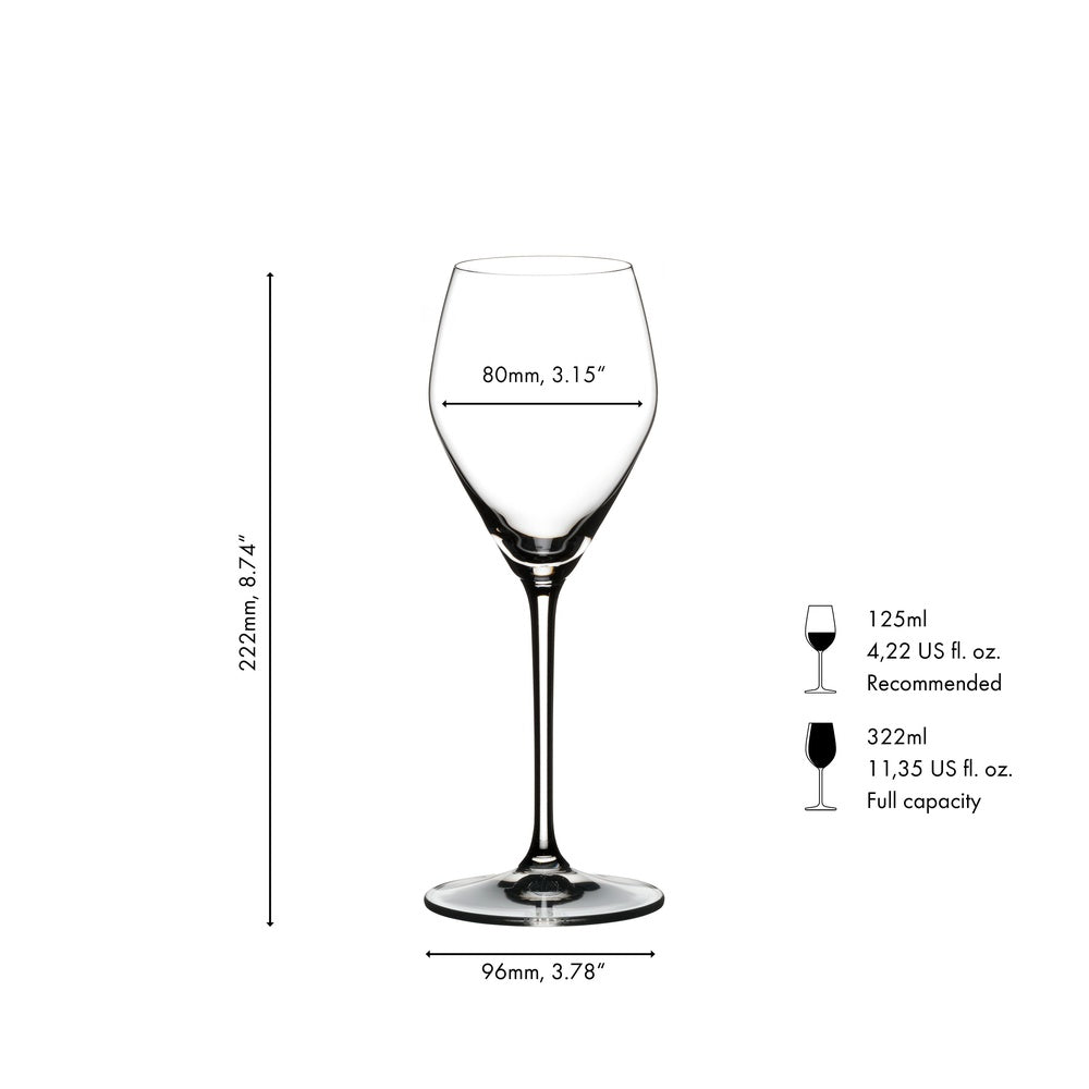 32.2 cl - Riedel Prosecco Calice Flute In Vetro Set 4 Pz