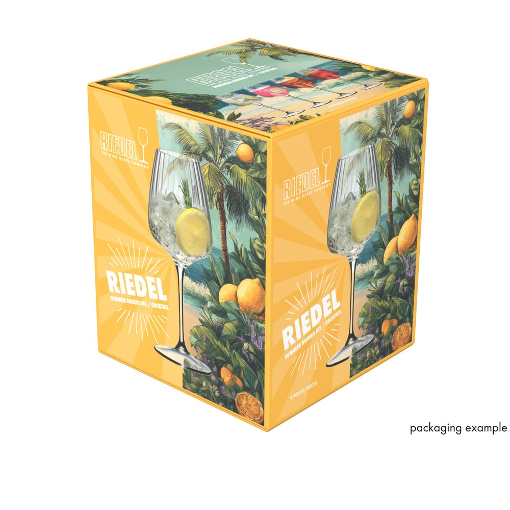 55 cl - Riedel Summer Drinks Calice Cocktail In Vetro Set 4 Pz