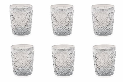 24 Cl Villa D Este Marrakech Bicchiere Acqua In Vetro Set 6 Pezzi