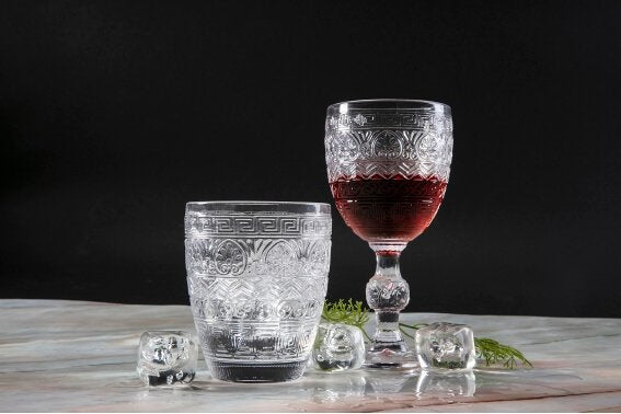28 Cl Villa D Este Mexico Bicchiere Acqua In Vetro Set 6 Pezzi