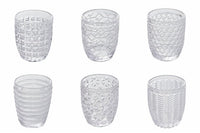 30 Cl Villa D Este Geometrie Bicchiere Acqua In Vetro Set 6 Pezzi