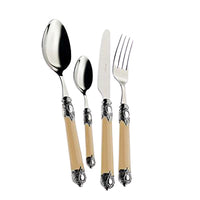 Bugatti Rinascimento Servizio Posate Ghiera Argentata Acciaio Inox E Abs Set 24 Pz
