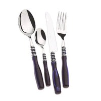 Bugatti Arianna Servizio Posate Ghiera Cromata Acciaio Inox Set 24 Pz