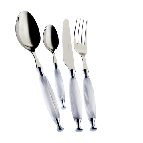 Bugatti Country Servizio Posate Ghiera Lucida Acciaio Inox Set 24 Pz