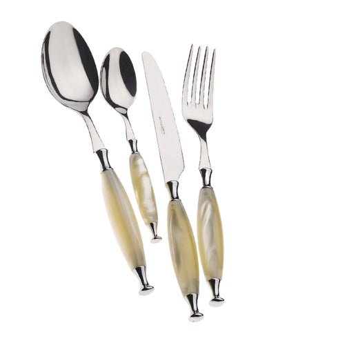 Bugatti Country Servizio Posate Ghiera Lucida Acciaio Inox Set 24 Pz