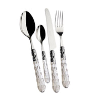 Bugatti Bohemia Servizio Posate Ghiera Cromata Acciaio Inox Set 24 Pz
