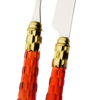 Bugatti Cristallo Servizio Posate Ghiera Dorata Acciaio Inox Set 24 Pz