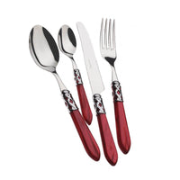 Bugatti Aladdin Servizio Posate Ghiera Cromata Acciaio Inox E Acrilico Set 24 Pz