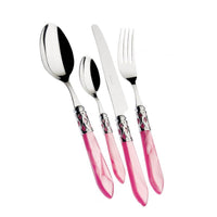 Bugatti Aladdin Servizio Posate Ghiera Cromata Acciaio Inox E Acrilico Set 24 Pz