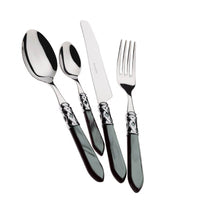 Bugatti Aladdin Servizio Posate Ghiera Cromata Acciaio Inox E Acrilico Set 24 Pz
