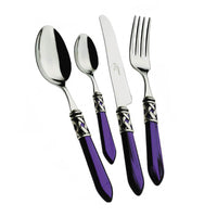 Bugatti Aladdin Servizio Posate Ghiera Argentata Acciaio Inox E Acrilico Set 24 Pz