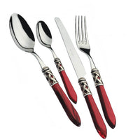 Bugatti Aladdin Servizio Posate Ghiera Argentata Acciaio Inox E Acrilico Set 24 Pz