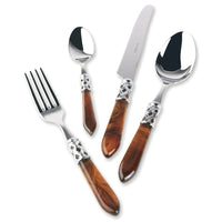 Bugatti Aladdin Servizio Posate Ghiera Cromata Acciaio Inox E Acrilico Set 24 Pz