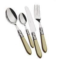 Bugatti Aladdin Servizio Posate Ghiera Cromata Acciaio Inox E Acrilico Set 24 Pz