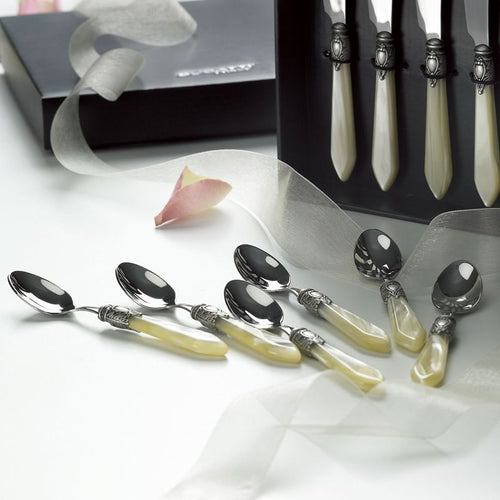 Bugatti Oxford Servizio Posate Ghiera Argentata Acciaio Inox Set 24 Pz